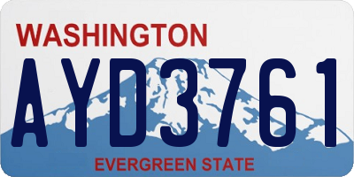WA license plate AYD3761