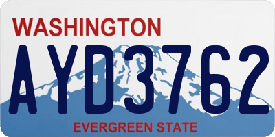 WA license plate AYD3762