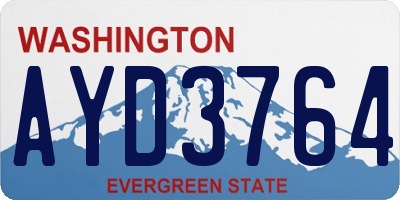 WA license plate AYD3764
