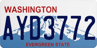 WA license plate AYD3772