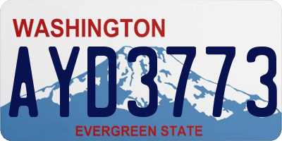 WA license plate AYD3773