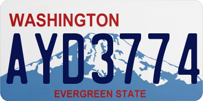 WA license plate AYD3774