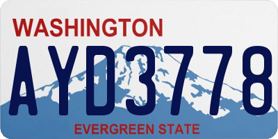WA license plate AYD3778