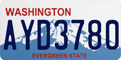 WA license plate AYD3780