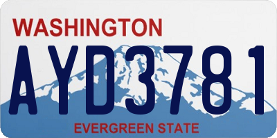 WA license plate AYD3781