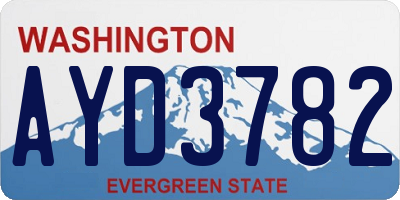 WA license plate AYD3782
