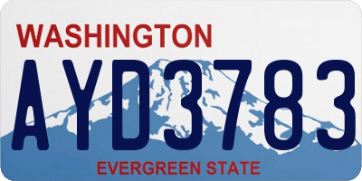 WA license plate AYD3783