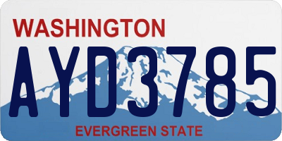 WA license plate AYD3785