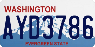 WA license plate AYD3786
