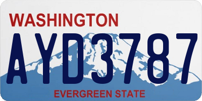 WA license plate AYD3787