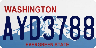 WA license plate AYD3788