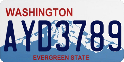 WA license plate AYD3789