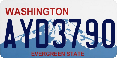 WA license plate AYD3790
