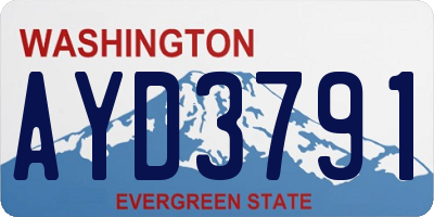 WA license plate AYD3791