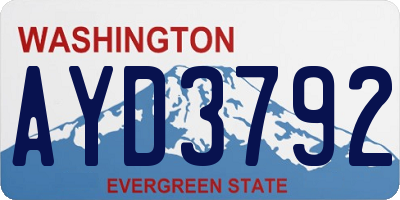 WA license plate AYD3792