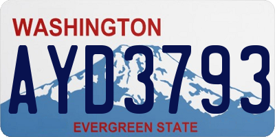 WA license plate AYD3793