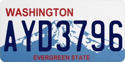 WA license plate AYD3796