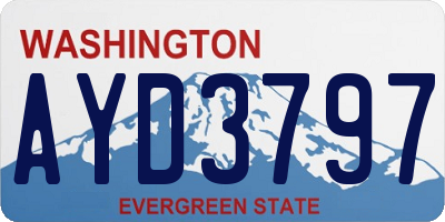 WA license plate AYD3797