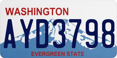 WA license plate AYD3798