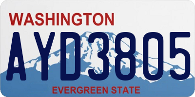 WA license plate AYD3805
