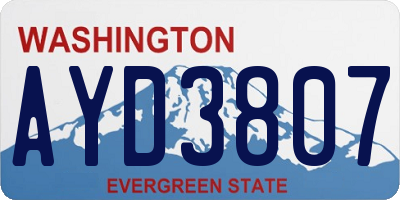 WA license plate AYD3807