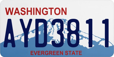 WA license plate AYD3811