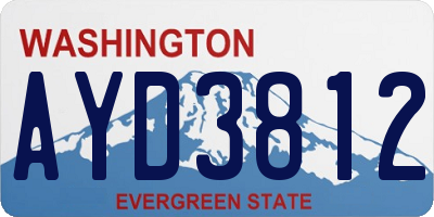 WA license plate AYD3812
