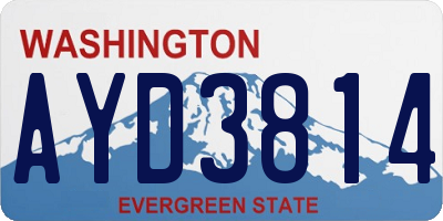 WA license plate AYD3814