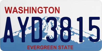 WA license plate AYD3815