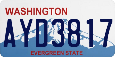 WA license plate AYD3817