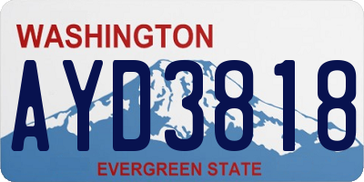 WA license plate AYD3818