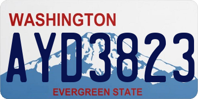 WA license plate AYD3823