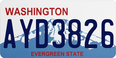 WA license plate AYD3826