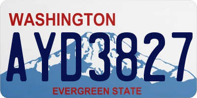 WA license plate AYD3827