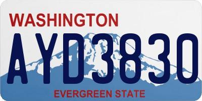 WA license plate AYD3830