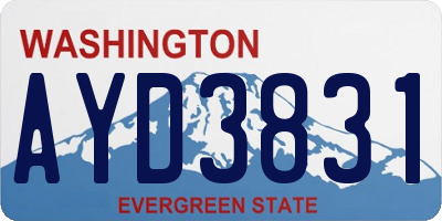 WA license plate AYD3831