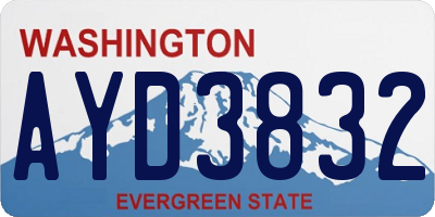 WA license plate AYD3832