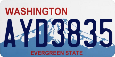 WA license plate AYD3835