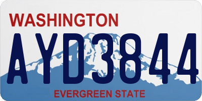 WA license plate AYD3844