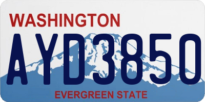 WA license plate AYD3850