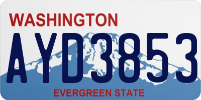 WA license plate AYD3853