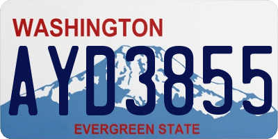 WA license plate AYD3855
