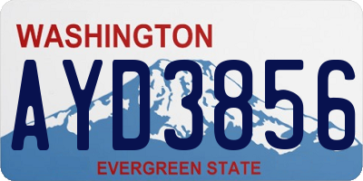 WA license plate AYD3856