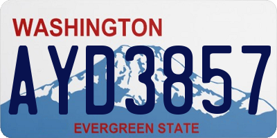 WA license plate AYD3857