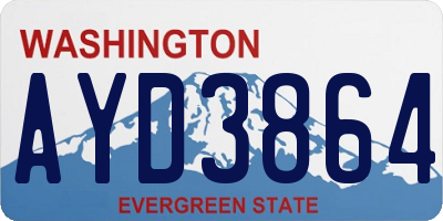 WA license plate AYD3864