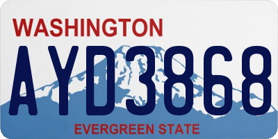 WA license plate AYD3868