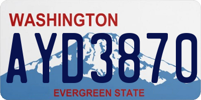WA license plate AYD3870