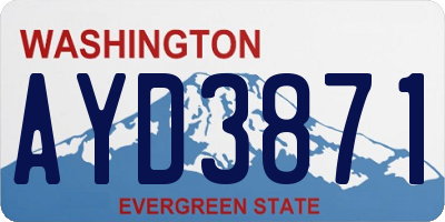 WA license plate AYD3871