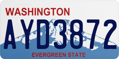 WA license plate AYD3872