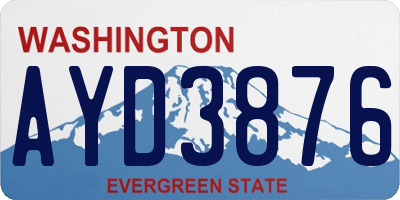 WA license plate AYD3876